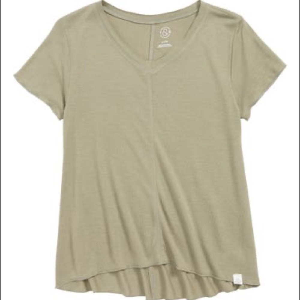 NEW Nordstrom Treasure & Bond Easy Swing Short Sleeve Tee Green Size 10/12